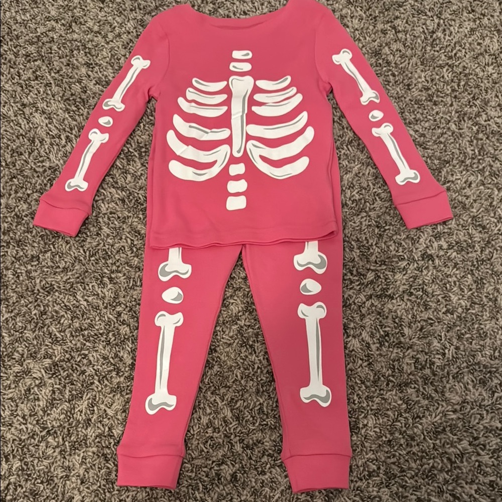 Pink Skeleton Pajama Set